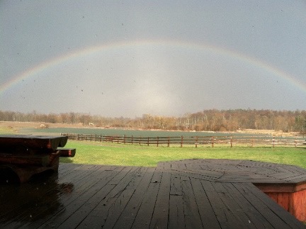 rainbow over the lake small